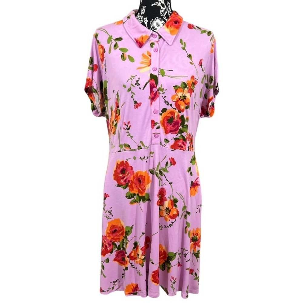 Isaac‎ Mizrahi Floral Pink Mini Dress